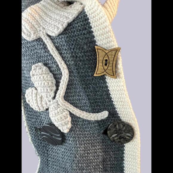 Anthropologie Field Flower Cardigan Size M Crochet Detail​​ - Picture 12 of 12